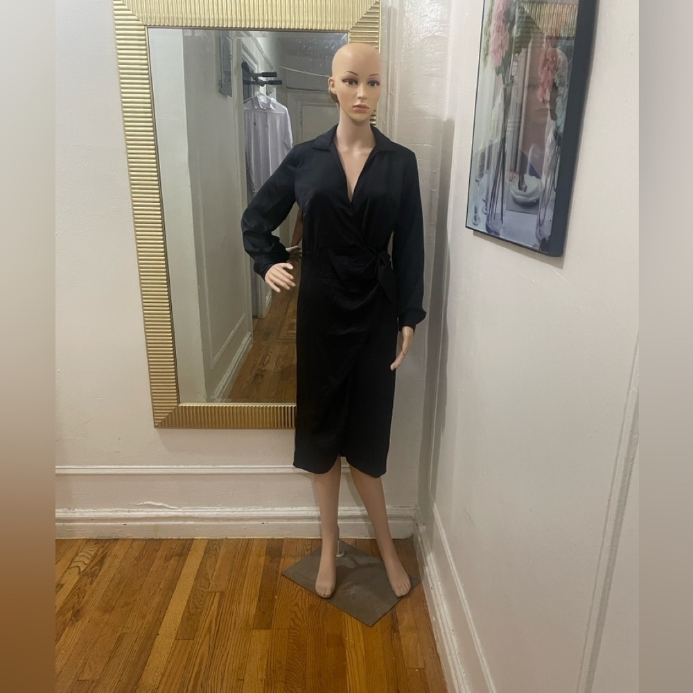 LOFT Black Long Sleeve Dress - Picture 7 of 12